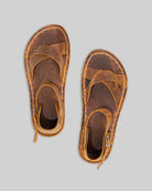 Women's Tan Barefoot Sandal - Handcrafted Calf Leather Wide Toe Box | Bespoky