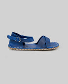 Side view Blue Barefoot Sandal - Calf Leather Zero Drop | Bespoky