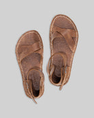 Women's Tan Barefoot Sandal - Handcrafted Calf Leather Wide Toe Box | Bespoky