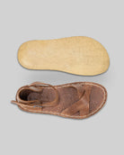 Detail Tan Barefoot Sandal - Handcrafted Calf Leather Turkey | Bespoky