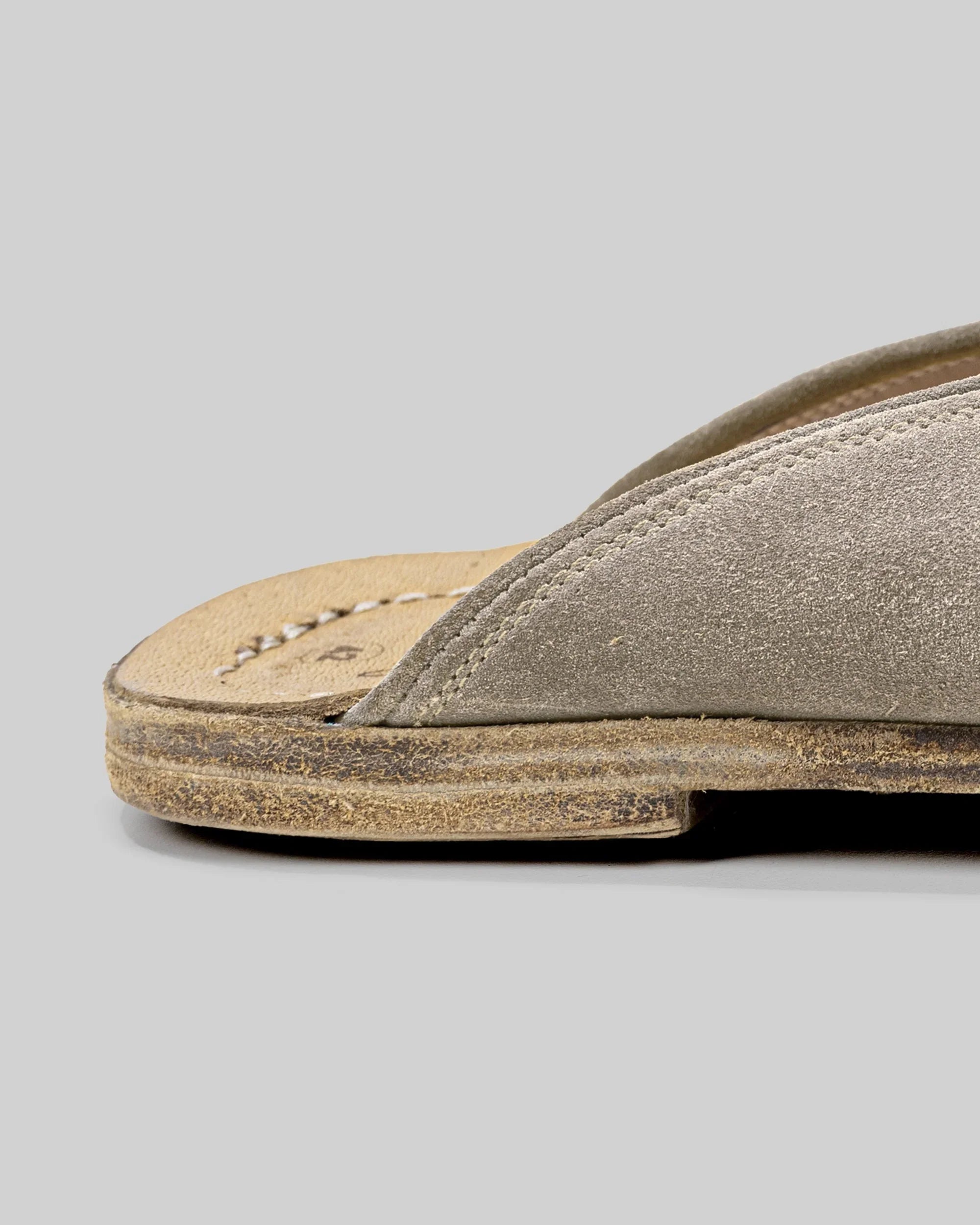 Side view Suede Slippers - Calf Leather Zero Drop | Bespoky