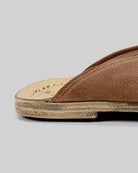 Side view Tan Suede Slippers - Calf Leather Zero Drop | Bespoky