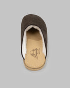 Side view Brown Shearling Slippers - Calf Leather Zero Drop | Bespoky