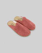 Women's Pink Shearling Slippers - Handcrafted Calf Leather Wide Toe Box | Bespoky