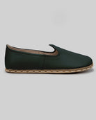 Detail Dark Green Barefoot Yemeni - Handcrafted Calf Leather Turkey | Bespoky