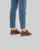 Side view Brown Pointed Toe Oxford - Calf Leather Zero Drop | Bespoky