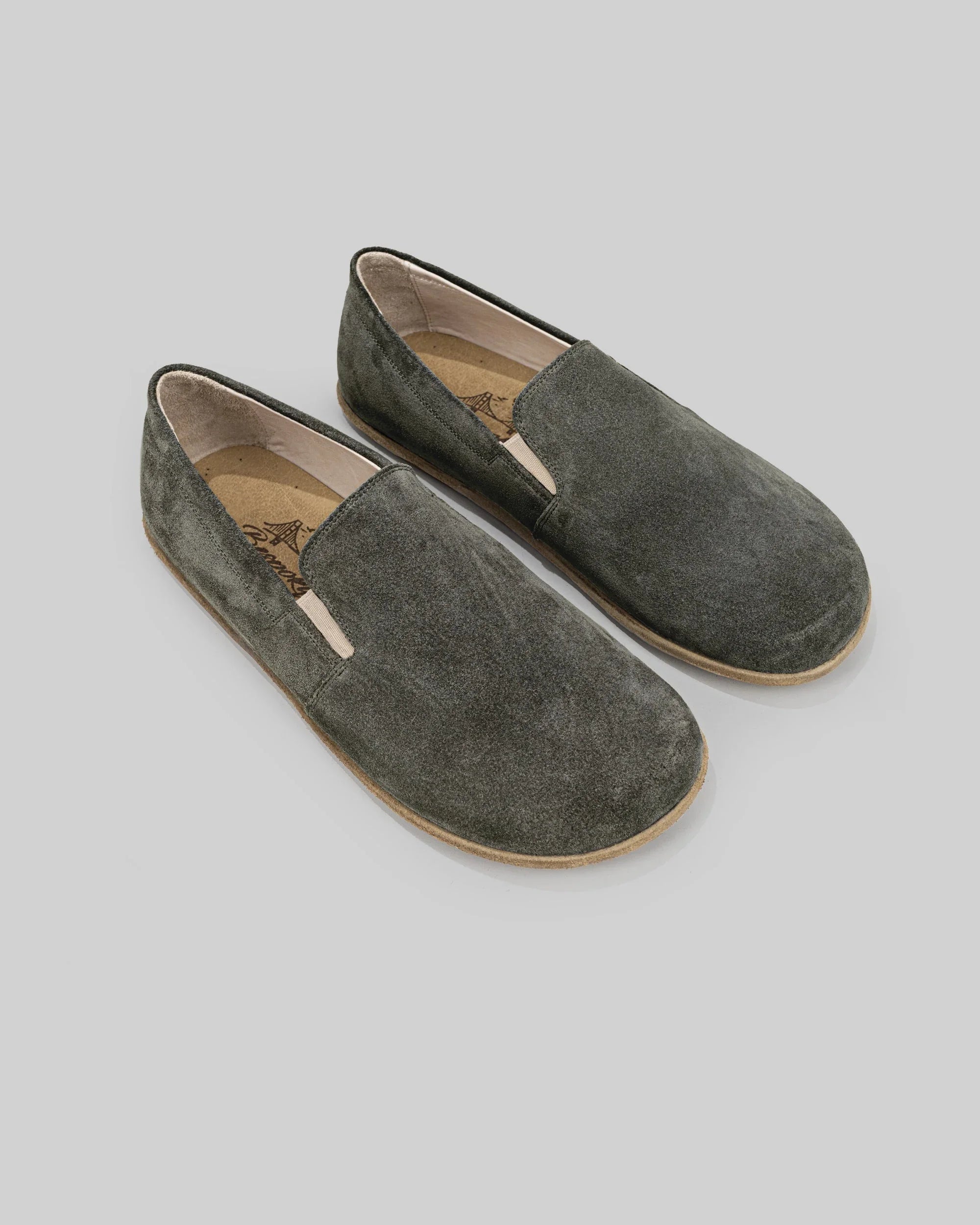 Men's Suede Barefoot Shoes - Handcrafted Calf Leather Wide Toe Box | Bespoky