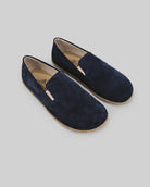 Women's Navy Barefoot Shoes - Handcrafted Calf Leather Wide Toe Box | Bespoky