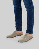 Top view Suede Slippers - Handcrafted Calf Leather | Bespoky
