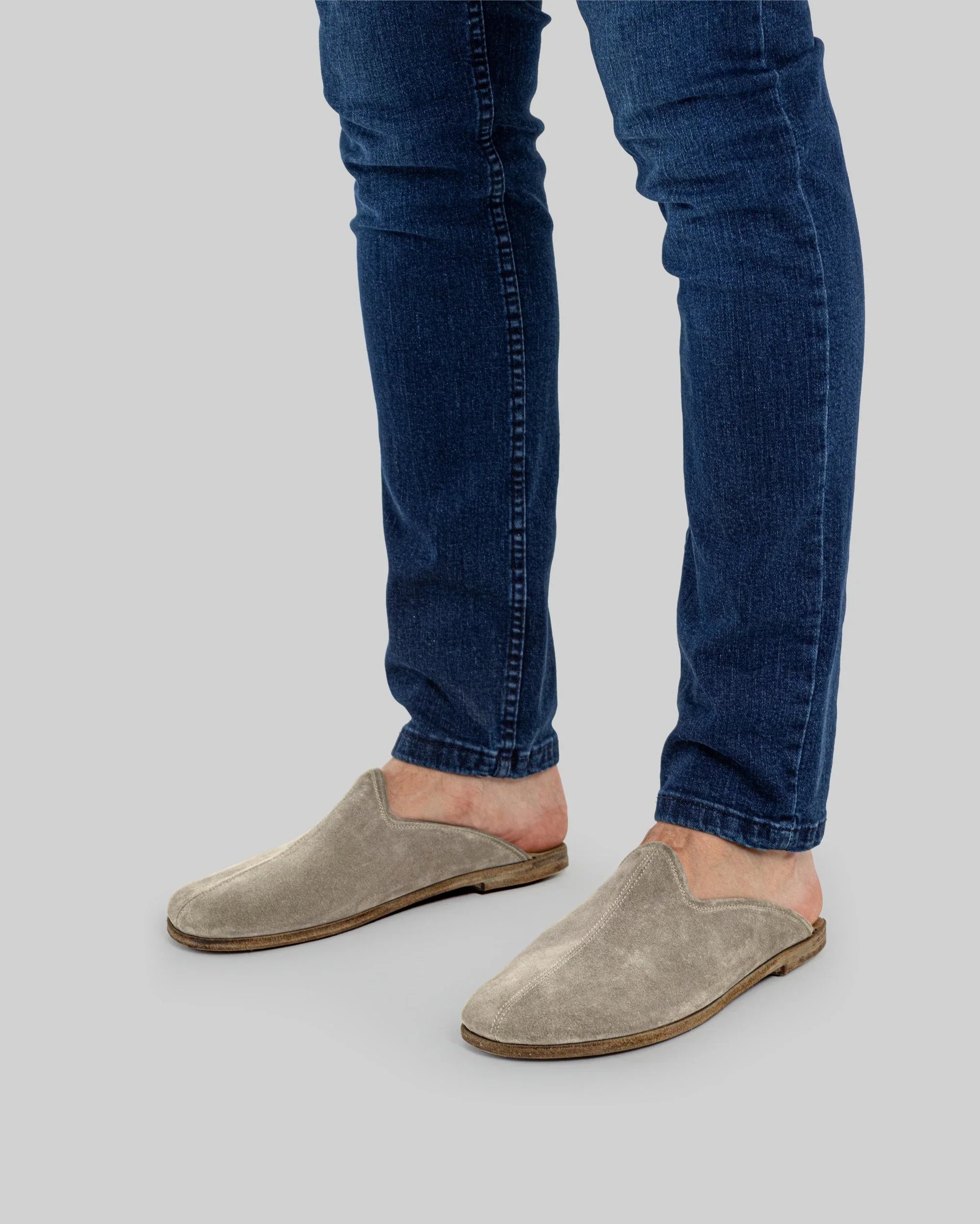 Top view Suede Slippers - Handcrafted Calf Leather | Bespoky