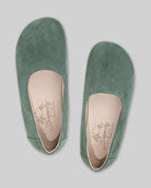 Side view Green Ballet Flats - Calf Leather Zero Drop | Bespoky