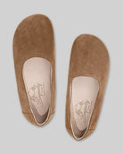 Side view Tan Ballet Flats - Calf Leather Zero Drop | Bespoky