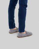 Top view Grey Barefoot Shoes - Handcrafted Calf Leather | Bespoky