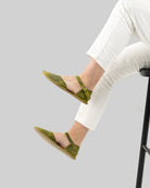 Top view Yellow Barefoot Sandal - Handcrafted Calf Leather | Bespoky
