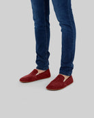Top view Burgundy Barefoot Shoes - Handcrafted Calf Leather | Bespoky