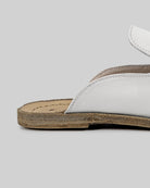 Sole detail White Pointed Toe Mules - Zero Drop Calf Leather | Bespoky