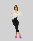 Close-up calf leather - Pink Barefoot Shoes Detail | Bespoky