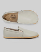 Pair Lucas Beige Barefoot Shoes - Barefoot Wide Toe Calf Leather | Bespoky