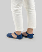 Pair Blue Barefoot Sandal - Barefoot Wide Toe Calf Leather | Bespoky