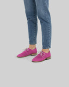 Top view Pink Pointed Toe Oxford - Handcrafted Calf Leather | Bespoky