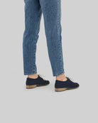 Detail Navy Spitz zulaufender Oxford - Handgefertigtes Kalbsleder Türkei | Bespoky