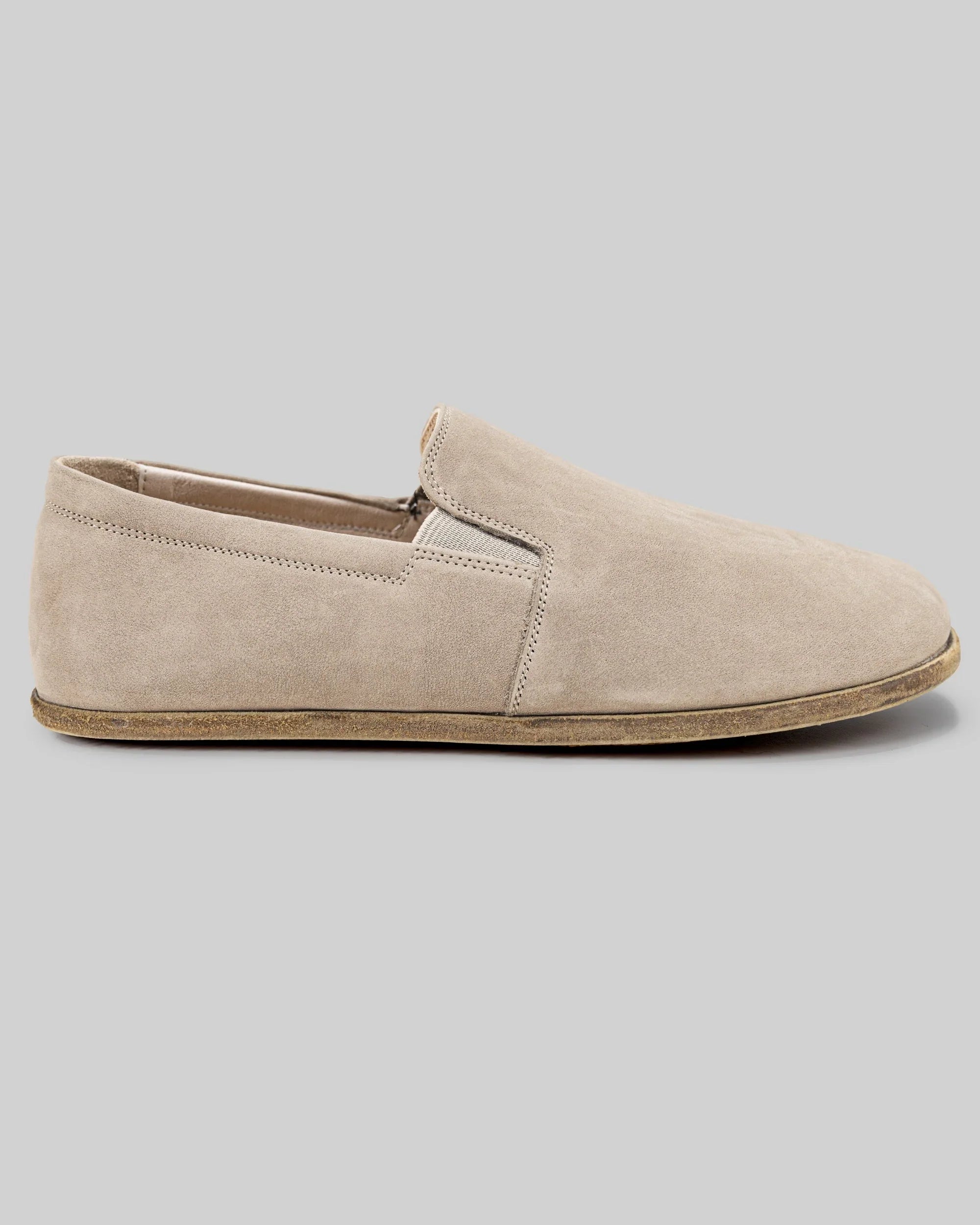 Side view Beige Barefoot Shoes - Calf Leather Zero Drop | Bespoky