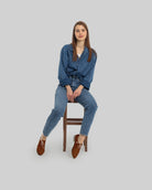 Close-up calf leather - Dark Brown Pointed Toe Oxford Detail | Bespoky