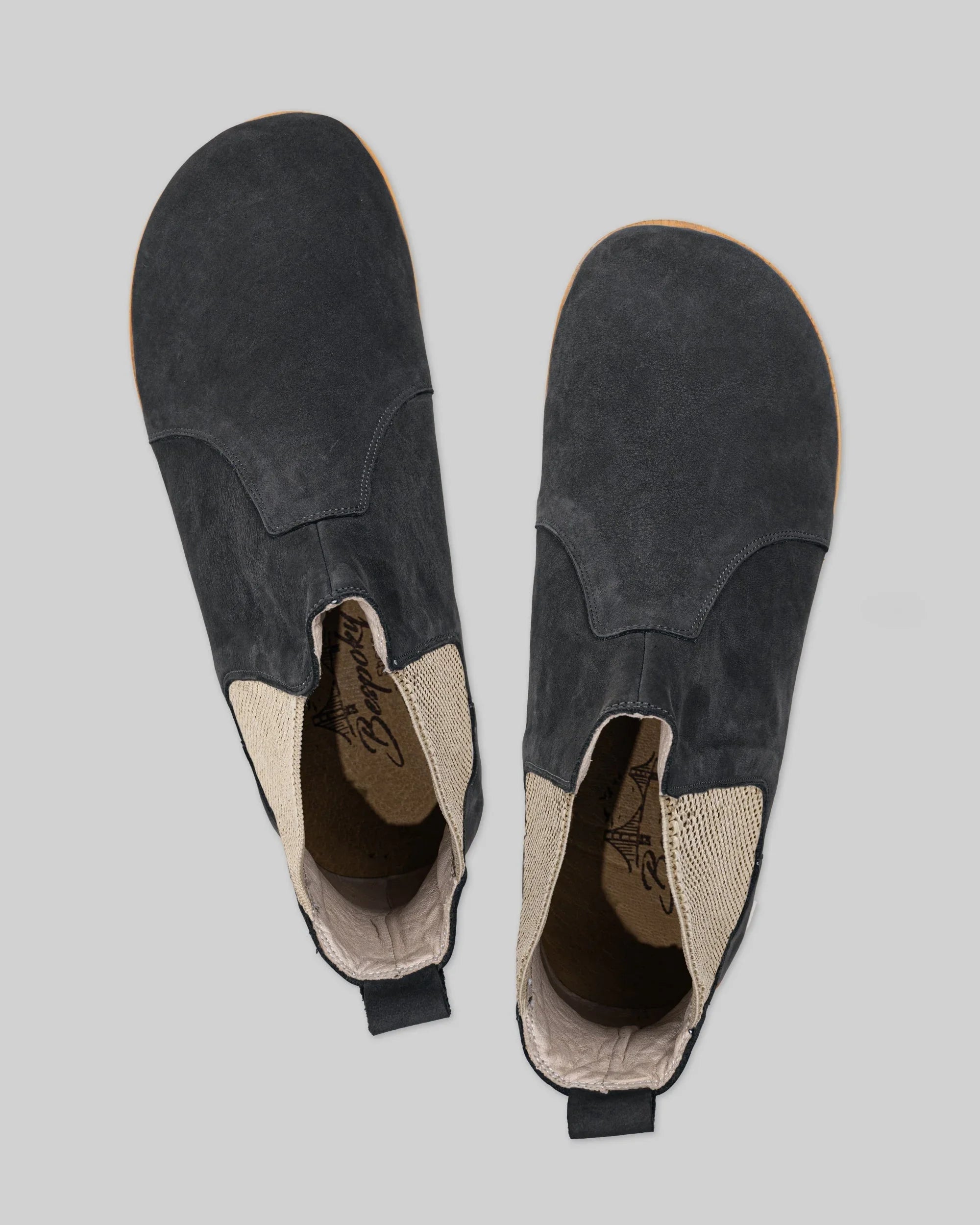 Side view Smoked Chelsea Boots - Calf Leather Zero Drop | Bespoky
