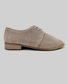 Side view Beige Pointed Toe Oxford - Calf Leather Zero Drop | Bespoky