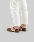 Pair Tan Barefoot Sandal - Barefoot Wide Toe Calf Leather | Bespoky