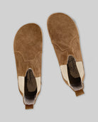 Side view Tan Suede Chelsea Boots - Calf Leather Zero Drop | Bespoky