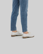 Top view White Pointed Toe Oxford - Handcrafted Calf Leather | Bespoky