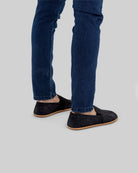 Back view Black Barefoot Shoes - Calf Leather Handcrafted | Bespoky