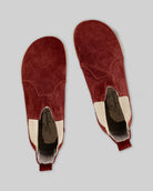 Side view Burgundy Chelsea Boots - Calf Leather Zero Drop | Bespoky