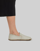 Back view Lucas Beige Barefoot Shoes - Calf Leather Handcrafted | Bespoky
