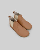 Women's Tan Chelsea Boots - Handcrafted Calf Leather Wide Toe Box | Bespoky