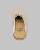 Close-up calf leather - Beige Shearling Slippers Detail | Bespoky