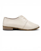 Pair Cream Pointed Toe Oxford - Barefoot Wide Toe Calf Leather | Bespoky