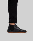 Pair Black Chelsea Boots - Barefoot Wide Toe Calf Leather | Bespoky