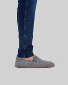 Pair Grey Barefoot Shoes - Barefoot Wide Toe Calf Leather | Bespoky