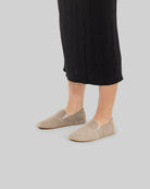 Detail Beige Nubuck Barefoot Shoes - Handcrafted Calf Leather Turkey | Bespoky