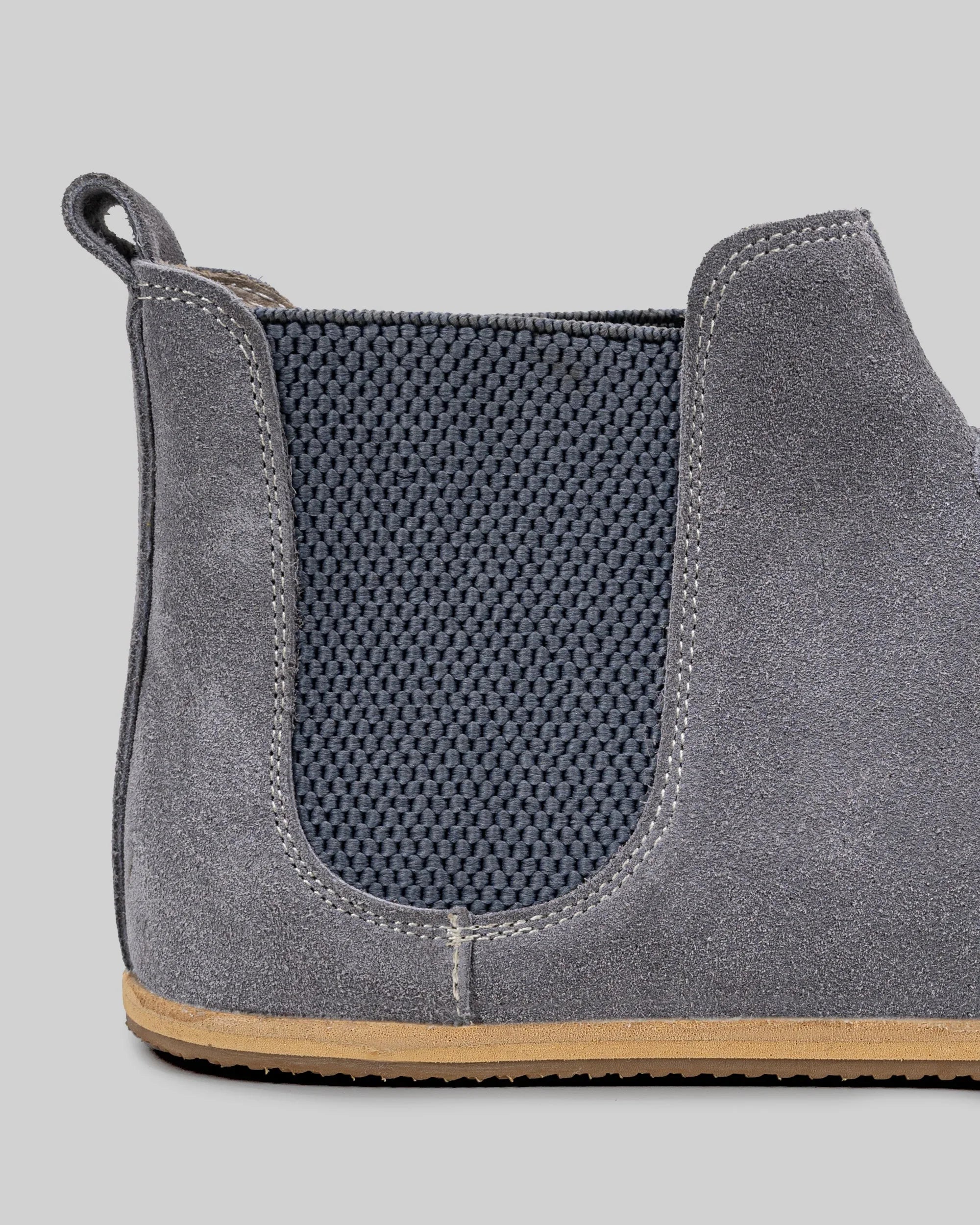 Top view Grey Suede Chelsea Boots - Handcrafted Calf Leather | Bespoky