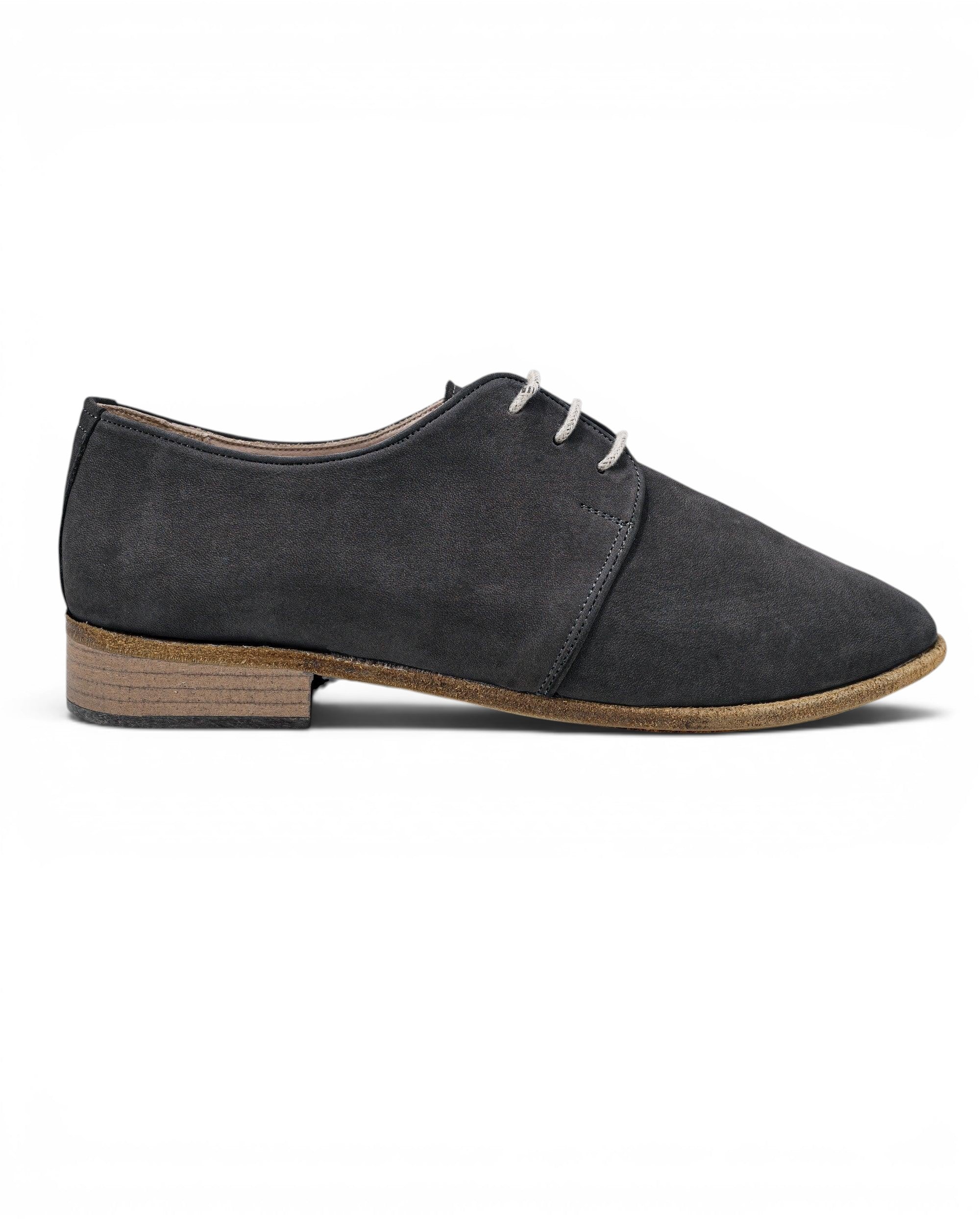 Side view Smoked Pointed Toe Oxford - Calf Leather Zero Drop | Bespoky