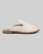 Detail Cream Pointed Toe Mules - Handcrafted Calf Leather Turkey | Bespoky