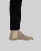 Pair Beige Chelsea Boots - Barefoot Wide Toe Calf Leather | Bespoky