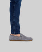 Detail Grey Barefoot Shoes - Handcrafted Calf Leather Turkey | Bespoky