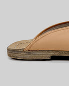 Back view Undyed Slippers - Calf Leather Handcrafted | Bespoky