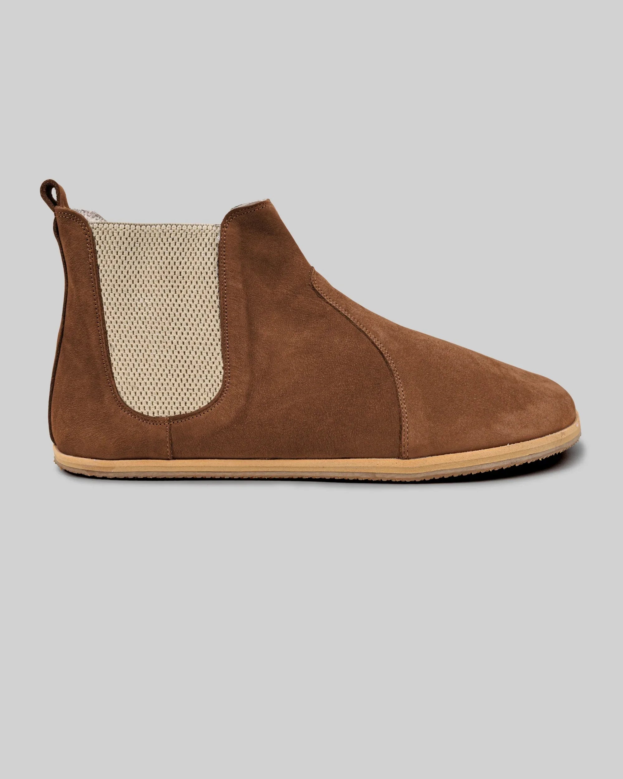 Top view Tan Nubuck Chelsea Boots - Handcrafted Calf Leather | Bespoky
