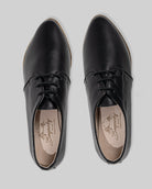 Detail Black Pointed Toe Oxford - Handcrafted Calf Leather Turkey | Bespoky