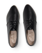 Detail Black Pointed Toe Oxford - Handcrafted Calf Leather Turkey | Bespoky